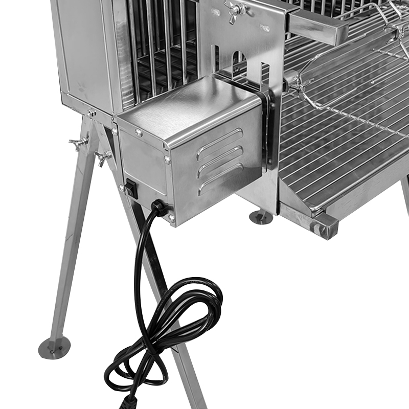 Gril se zadním topeništěm a motorem až 30 kg 1000/520/1000 mm (Kyperské grilovací systémy)