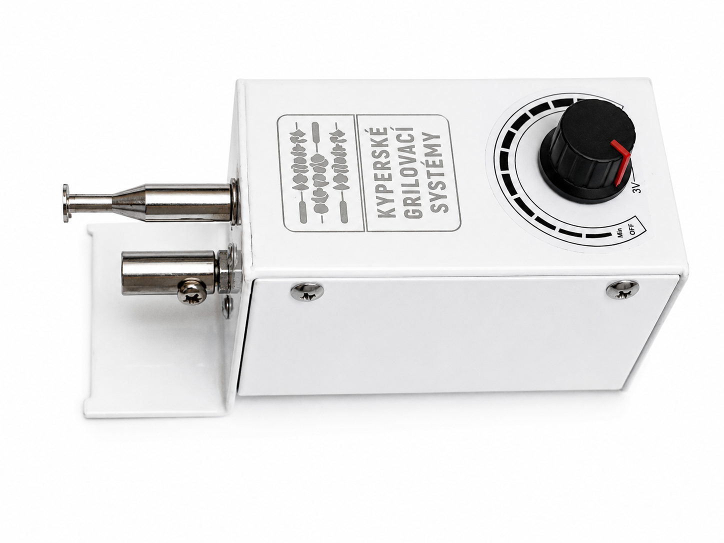 Grilovací motor až 15 Kg s regulací otáček a unašečem 5,5 x 5,5 mm (Kyperskégrilovacísystémy)