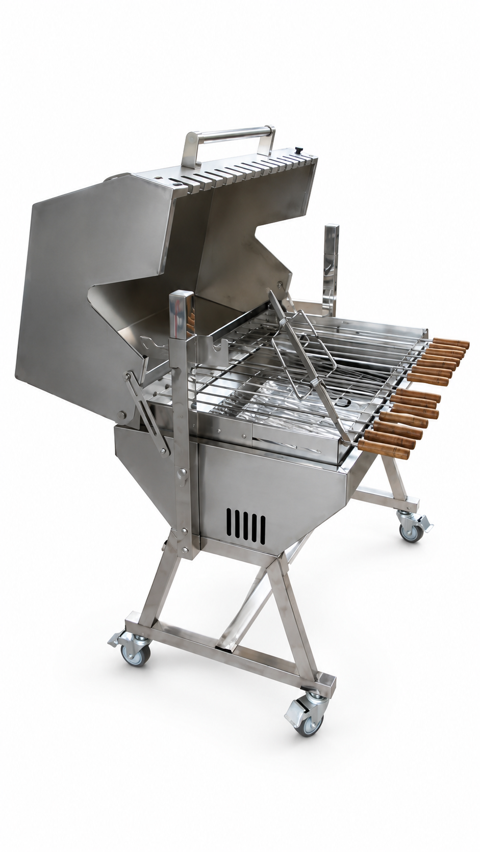 Kyperský multifunkční gril se dvěma motory 15 kg a 85 kg 950/550/980 mm (Kyperské grilovací systémy)