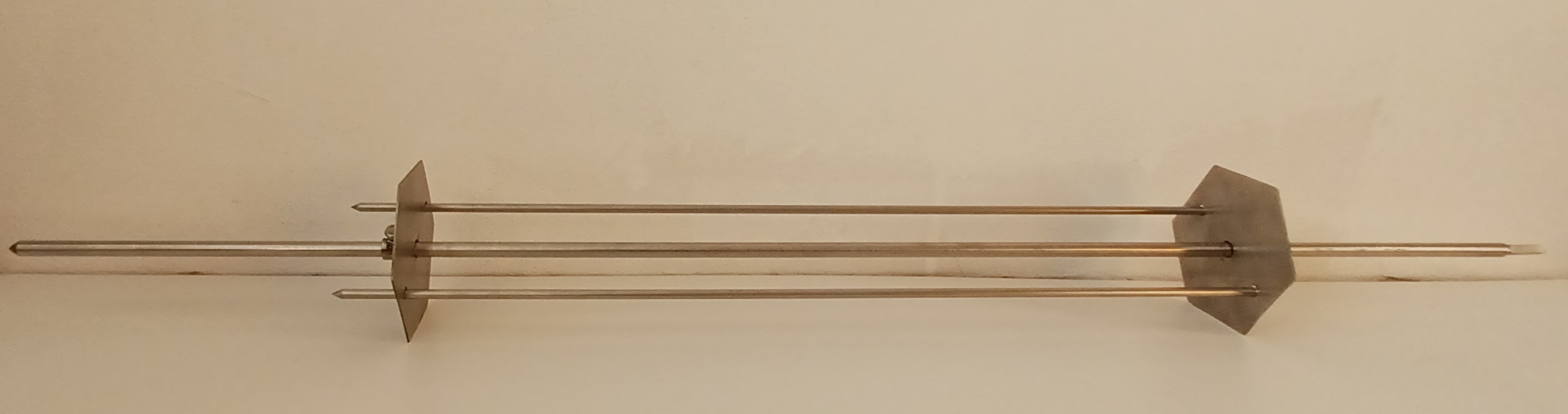 Grilovací jehla na kebab nerezová ocel 1000mm/10mm/6mm/8x8mm - (Kyperské grilovací systémy)