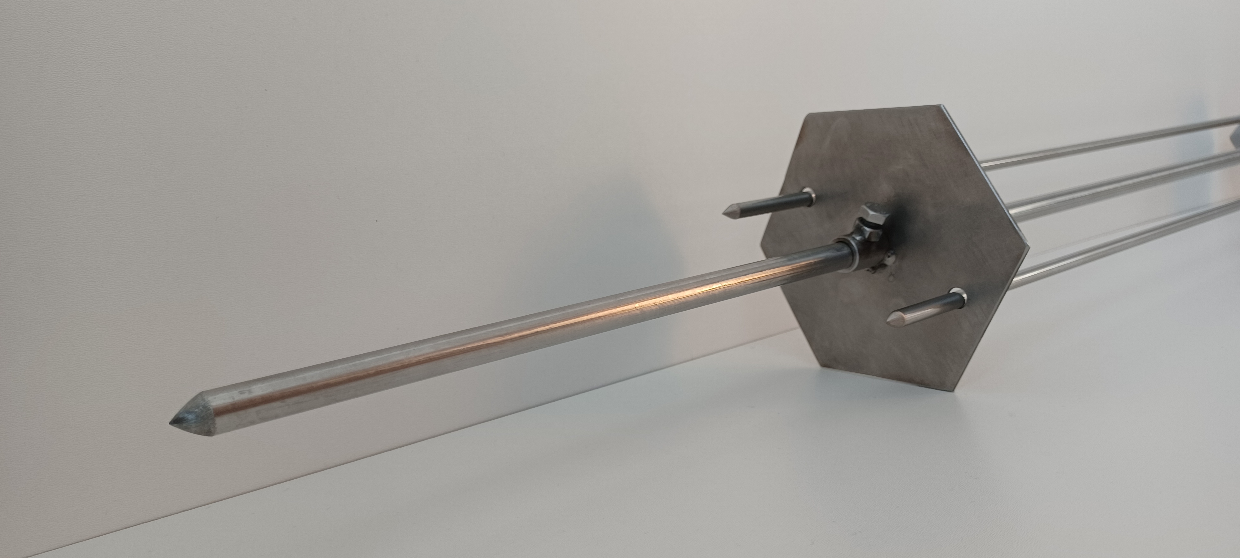 Grilovací jehla na kebab nerezová ocel 1000mm/10mm/6mm/8x8mm - (Kyperské grilovací systémy)