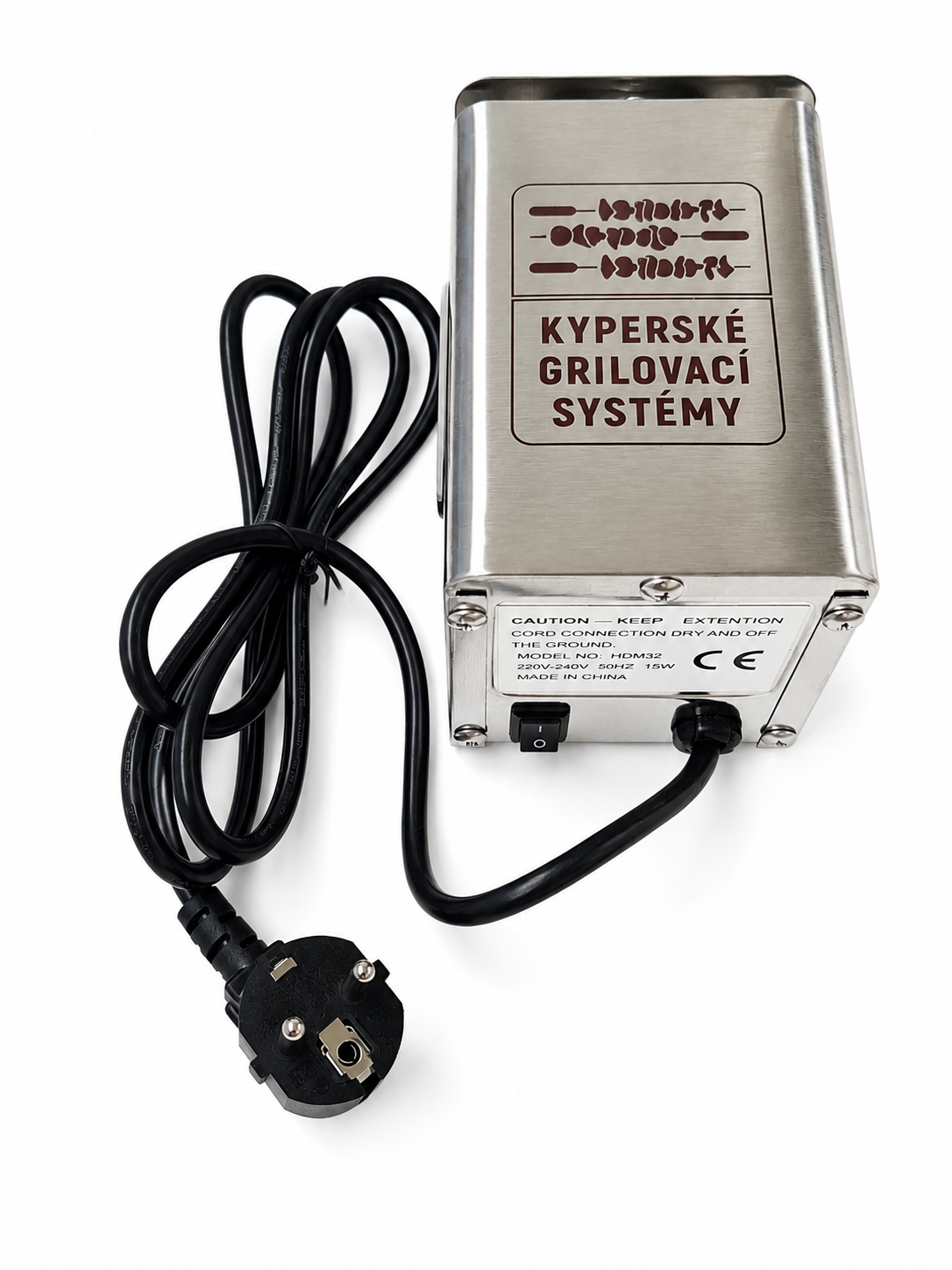 Grilovací motor až 40 Kg s unašečem 12,5 x 12,5 mm (Kyperskégrilovacísystémy)