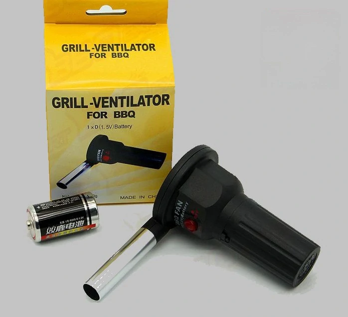 Rozdmýchávač ohně na grilování - bateriový 1,5 V (KORAKAS IRONWORKS LTD)