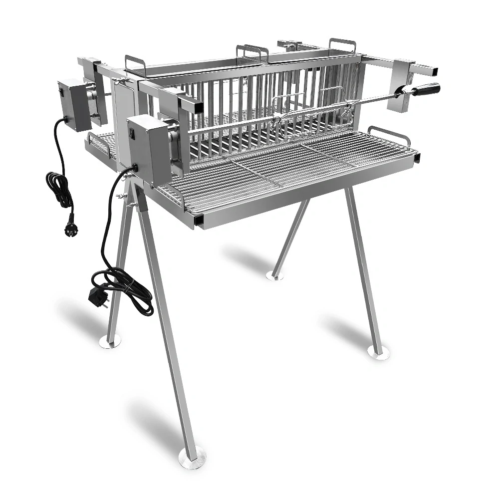 Gril s prostředním topeništěm a dvěma motory až 15 kg 700/600/900 mm (Kyperské grilovací systémy)