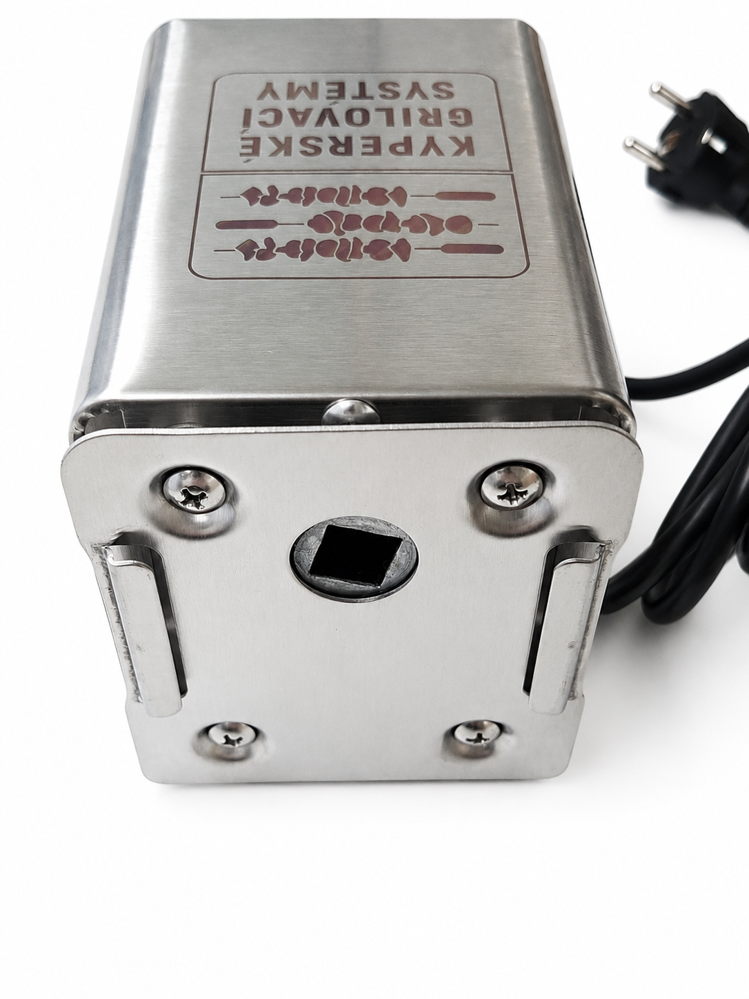Grilovací motor až 40 Kg s unašečem 12,5 x 12,5 mm (Kyperskégrilovacísystémy)