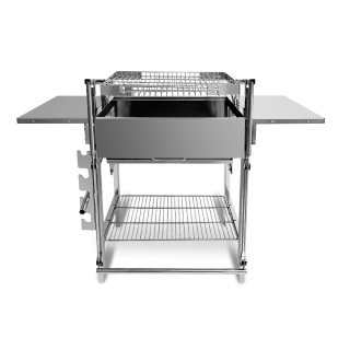 Gril s otočným roštem 360° a odkládací plochou 550/400/820 mm (Kyperské grilovací systémy)